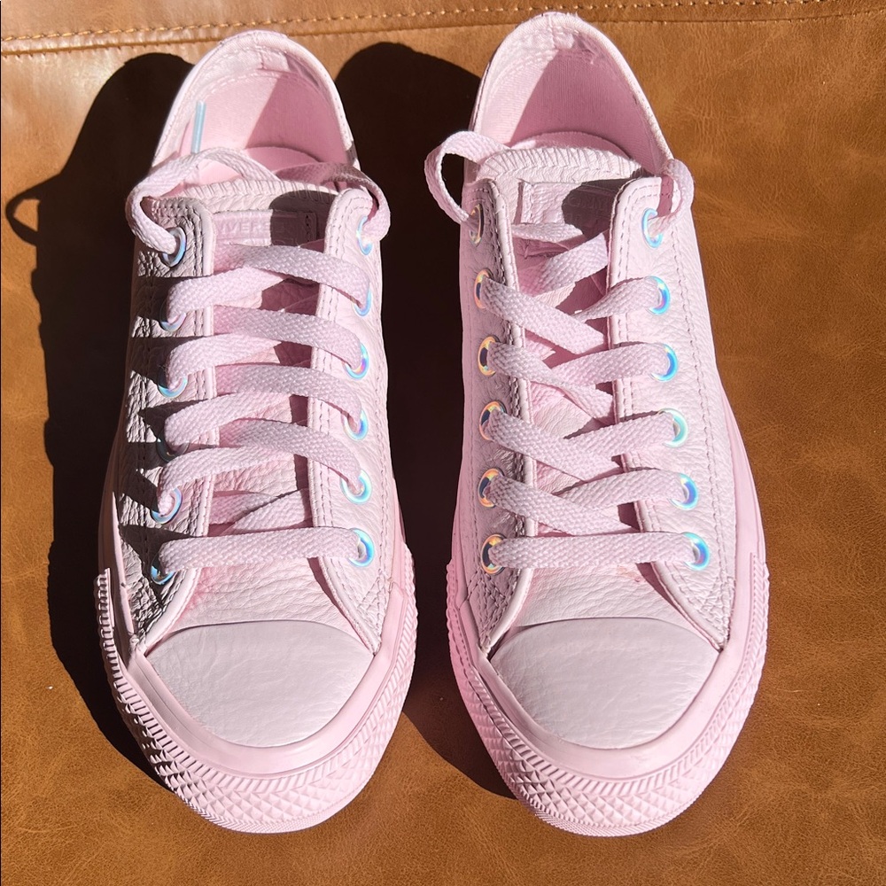 RARE Converse Chuck Taylor Pink Leather Low Tops